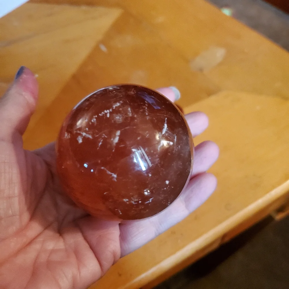 Honey Calcite Sphere - Picture 2 of 3